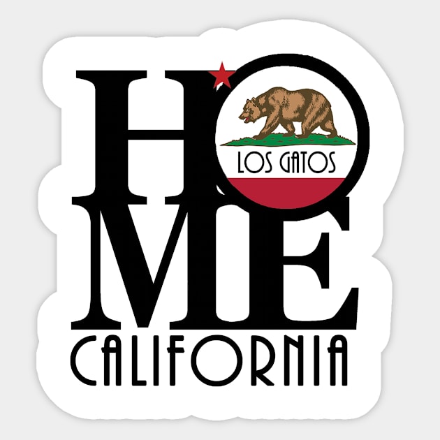 HOME Los Gatos CA Sticker by California